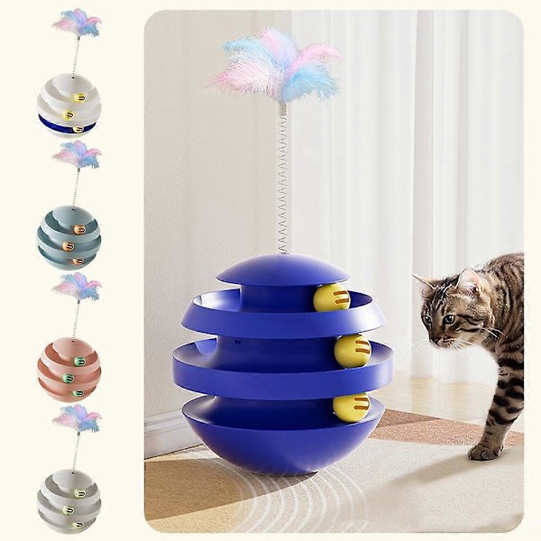 Smart Cat Bollleksaker Automatisk Rullande Boll, Elektrisk Kattleksak Interaktiv—ca