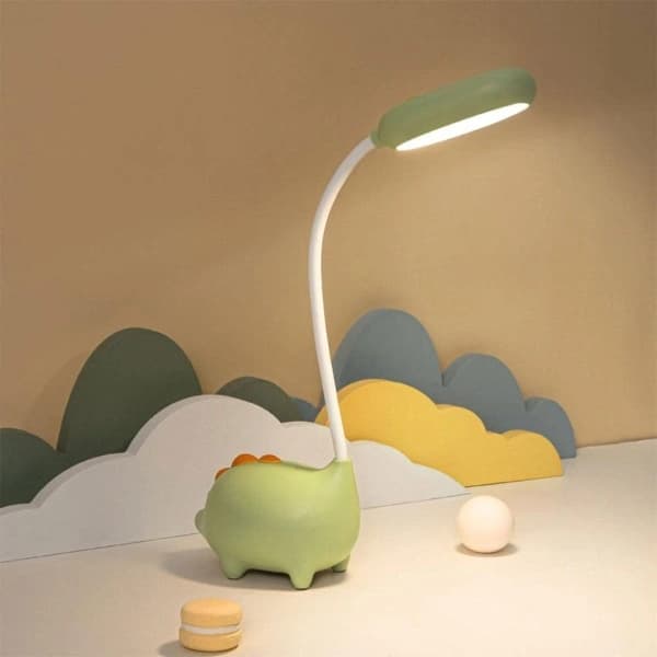 Dinosaur Fleksibel USB Touch Skrivebordslampe Grøn