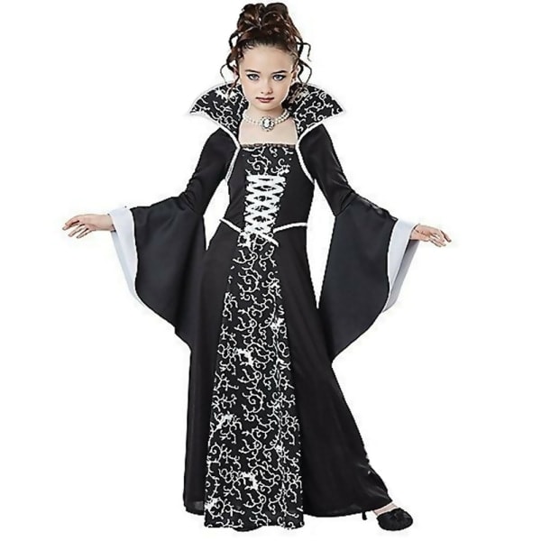 Barn Pige Performance Vampyr Kostume Halloween Hexe Kostumer hvid 130cm white 130cm