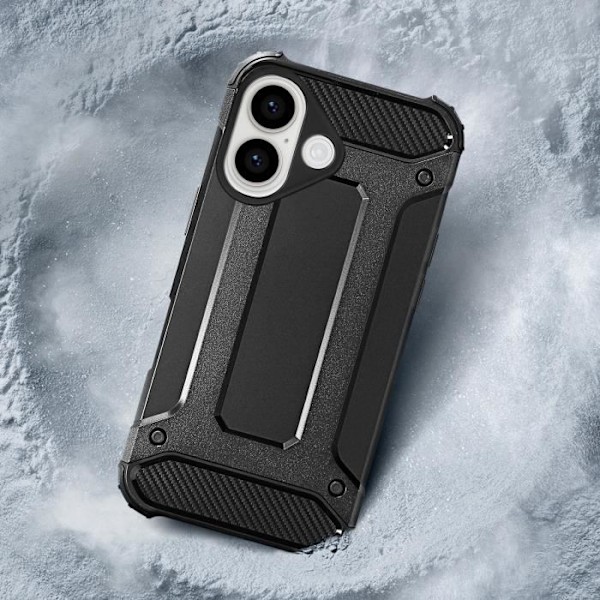 iPhone 16 Hybrid Etui med Forstærkede Hjørner Anti-Fald 1,8 m Sort Wallet case