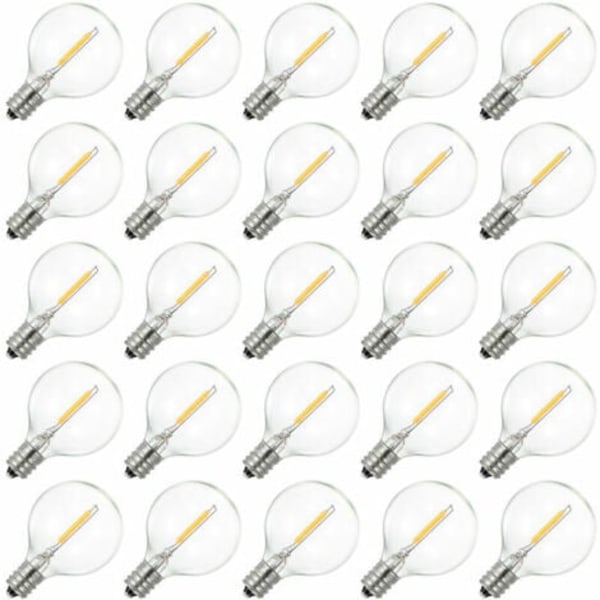 Ulisem Ampoule LED G40 globe AC230V, E12 base, IP44 vandtæt, varm hvid, ideel til boligindretning, fester, bryllupper..ca