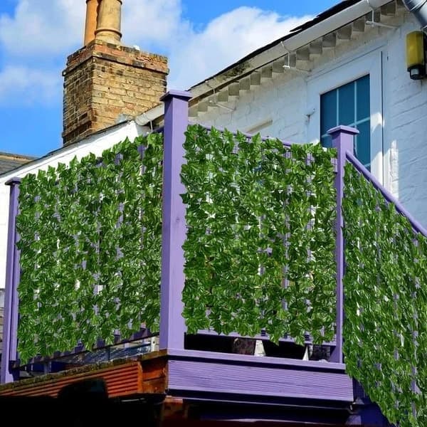 DearHouse Kunstig Efeu Hegn, Kunstig Hæk og Kunstig Efeu Plante - 1×3 Meter, til Udendørs Have Dekoration