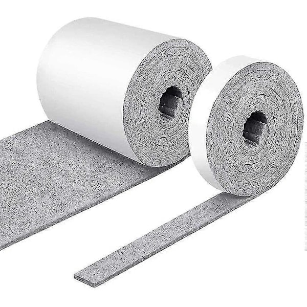 Filtmøbelglider Selvklæbende Grå Filttape Tyk 4mm 2 Ruller Filtstrimler-Xin