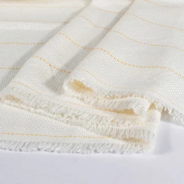 Primært tuftemateriale, chiffonty, munkelærred til tuftning, markerede gule linjer måttebagside, til brug med tuftpistol - 50*50cm