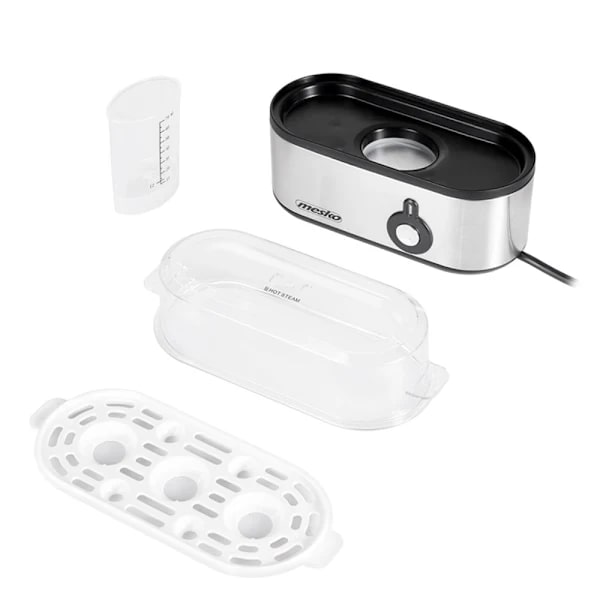 Mesko Egg Cooker for 3 Eggs Svart, Silver, Transparent