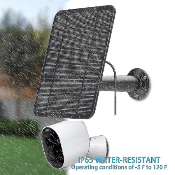 Solcellelader for Arlo Ultra/Ultra 2/Pro 3/Pro 4/Pro 3 Spotlight/Go 2 4W