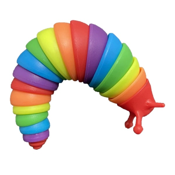 Snigel Dekompression Leksak Färgglad Stress Relief Flexibel Sensorisk Snigel Insekt Leksak för Avkoppling Slumpmässig Färg 18,5 cm/7,28 tum