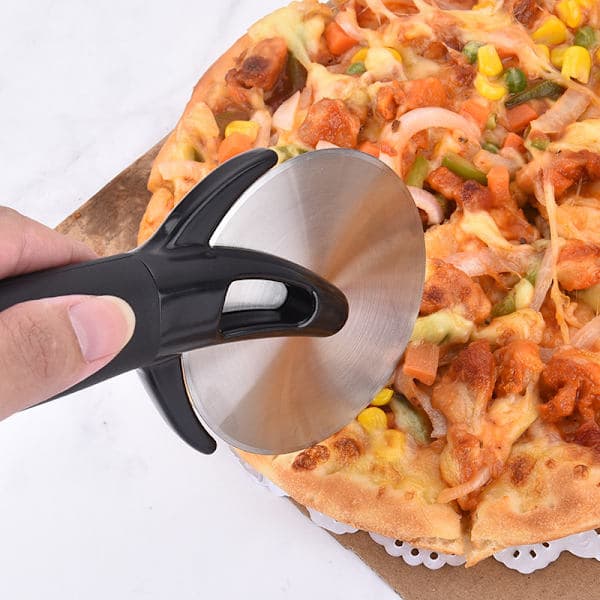 Pizzaformet Kværn i Rustfrit Stål - Pizzakværn Hjul Rulle