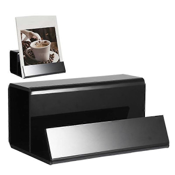 CASA Svart Vinylplateholder Akryl Vinylplateholder for Album & Plateinnredning for Vinylplateelskere
