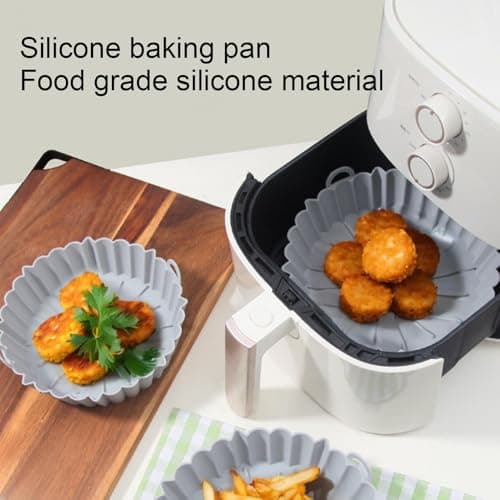 Stor räfflad silikonkakform, non-stick värmebeständig bakform för desserter (grå) large grey