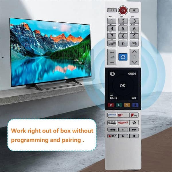 CT-8560 Erstatningsfjernkontroll for SMART LED TV Fjernkontroll Sølv Silver