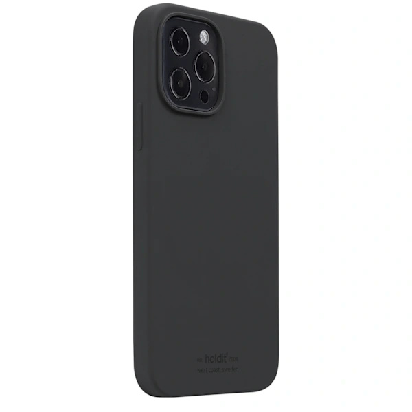 holdit iPhone 13 Pro Max - Mobilcover i silikone - Sort Black Sort