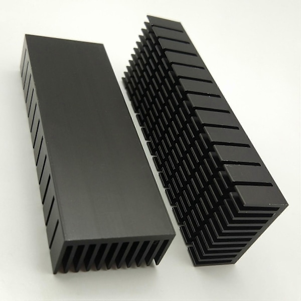 CASA 2 stk. 40mm Køleplade Kit 120mm x 40mm x 20mm, Køler Aluminium Køleplade til Køling af LED Peltier Termoelement