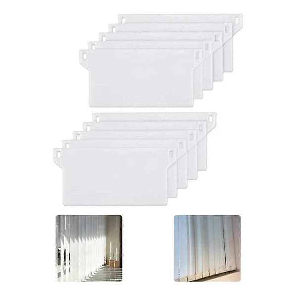 Plastbottenplatta 127mm Set med 10 Portabla Vertikala Persienner Bottenvikter Lameller