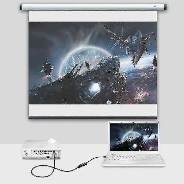 4k Mini Dp til HDMI Displayport Adapterkabel til Laptop Computer HD Tv Fg HVID