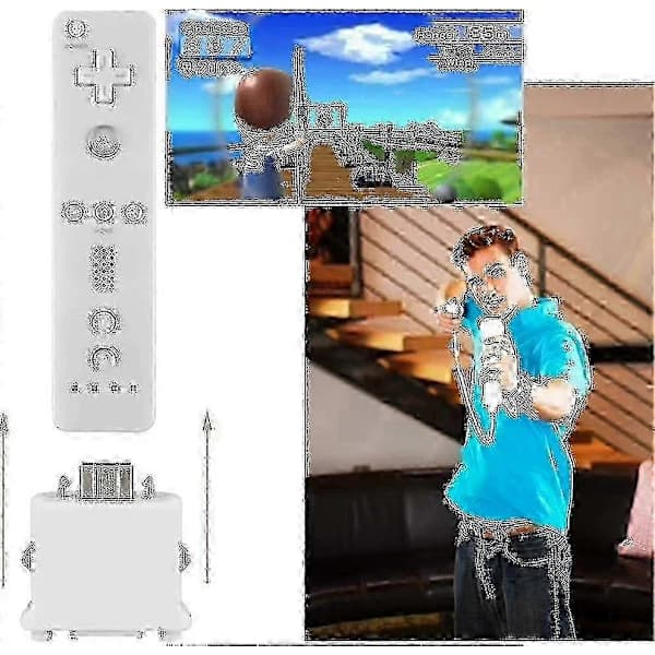 2 Motion Plus Adapter Detektor For Wii Fjernkontroll Adapter Akselerator Erstatning