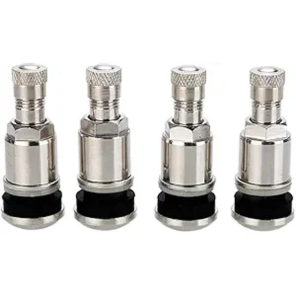 x 45mm Silver Stål Slanglösa Bilventiler