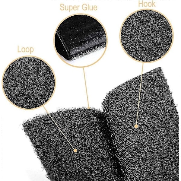 Halkfri Kuddfastsättare för Soffa - Självhäftande Kardborreband för att Förhindra att Soffkuddar Glider, 10cm X 1.5m I Svart-Xin