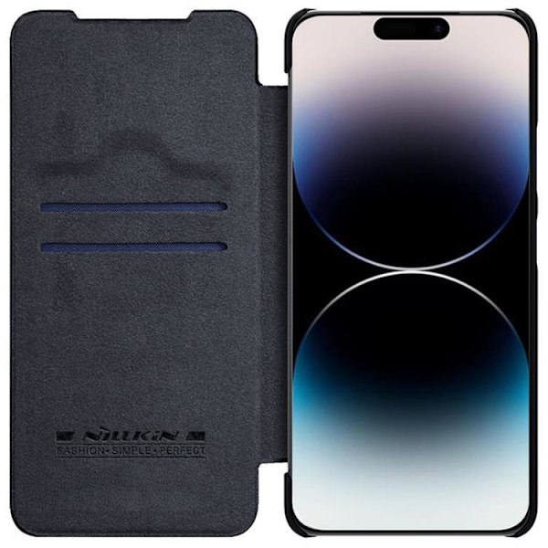 Nillkin iPhone 14 Pro Max Lommebokveske Qin Pro Lær - Svart 75