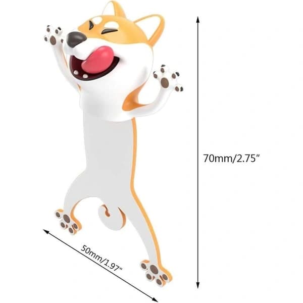 Söta 3D-stereo tecknade djurbokmärken för studenter Barn Bra present (hund)