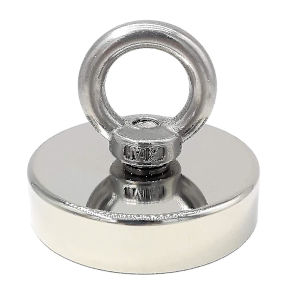 Supervahva neodyymimagneetti 120 kg - Vahva magneetti - Täydellinen magneettikalastukseen - 60 mm neodyymisilmukalla_CA
