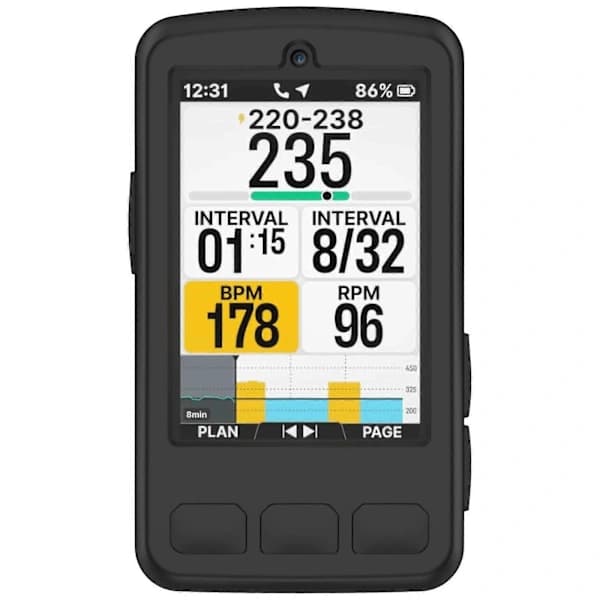 TKdaddy Beskyttelsesetui til Wahoo ELEMNT ROAM V3 / ROAM3 (WF156) Cykelcomputer Stopur Silikonebeskyttelse Sort