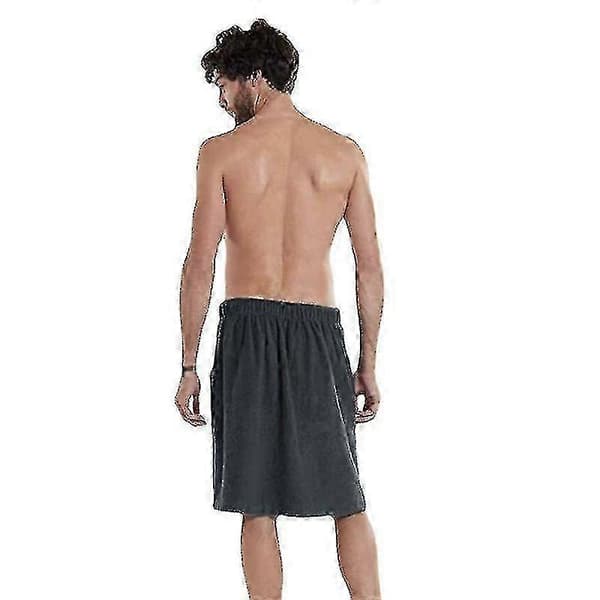 Mikrofiber Spa Wrap Håndklæde Badehåndklæde til Mænd sort XL black XL