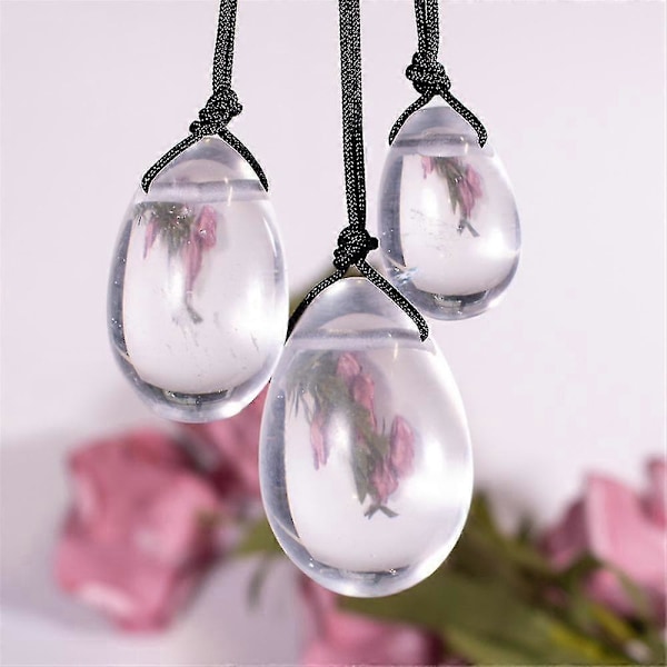 CASA 1 Sett Naturlig Rosa Rosenkvarts Yoni Jade Egg Helbredende Krystall Massasje Stick Stein Kvinner Kegel Trener Reiki Helbredende Edelsten Unakite Eggs