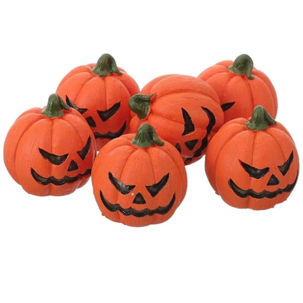 Mini Halloween Gresskar Figurer 6-Pakning