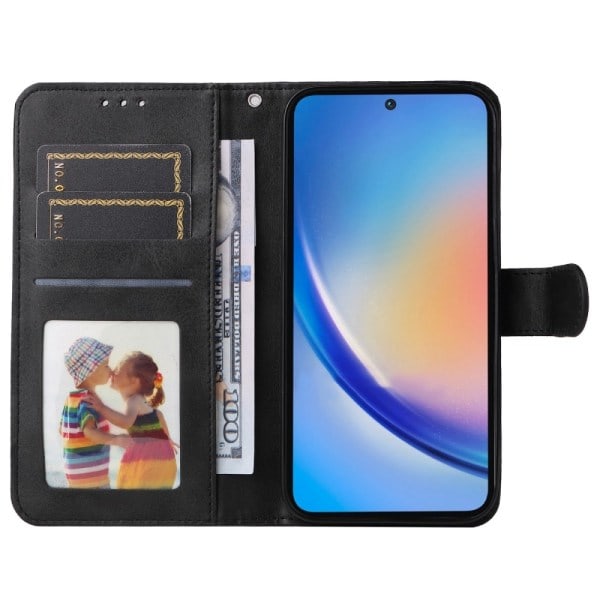 SKALO Samsung A35 5G PU-Læder Pung Etui - Flere farver Sort_ca Svart
