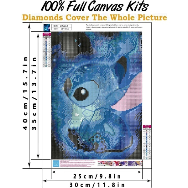 Stitch Timanttimaalauspakkaukset aikuisille, Timanttimaalaus Stitch Gem Art Craft DIY Kotiseinä Deko 12 x 16 tuumaa (Galaxy Stitch Timanttimaalaus)