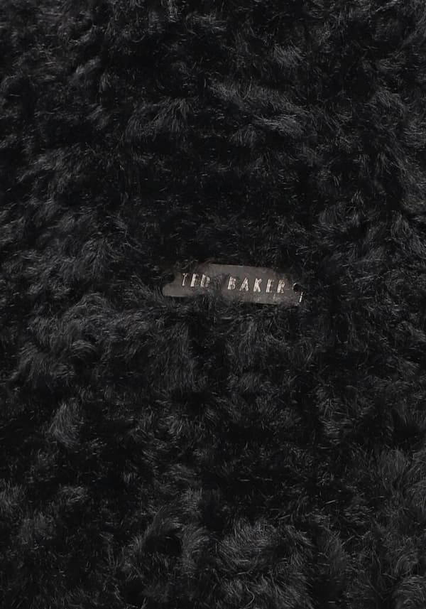 Ted Baker Fluffyi Fuzzy Bucket Hat til kvinder, blød varm plys vinterhat til efterår og koldt vejr, sort, One Size