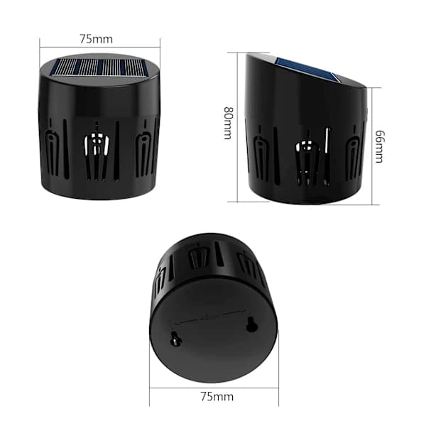 Sæt med 2 IP67 Vandtætte RGB Dekorative Solcellelamper til Haven