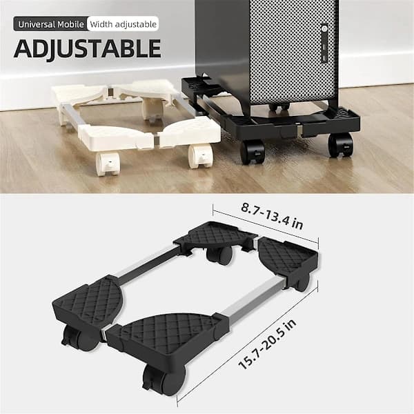 [CA]TS-Tower Stativ, justerbart mobilt CPU-stativ, CPU-holder PC Tower Stativ med rullende hjul, PC Fl