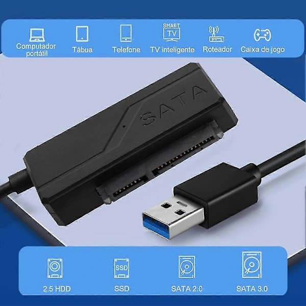 Sata Til Usb 3.0 Adapter Sata Til Usb3.0 Easy Drive Sata Til Usb Overførselskabel Højhastighedsdataoverførsel