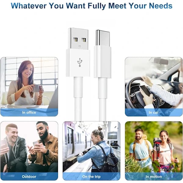 2025 Seneste Model Billader til iPhone 16 15 Pro USB A til USB C Kabel til Carplay Kabel, Oplader Opladningsledning Type C til iPhone 15