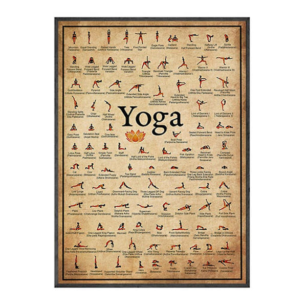 Yoga Poses Poster Ashtanga Övningsschema Sekvens av Asanas Oramad Canvas[D] 40*60cm