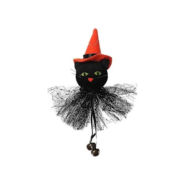 Halloweensæt med spøgelse, heks og kattevedhæng til børn - 4 dele