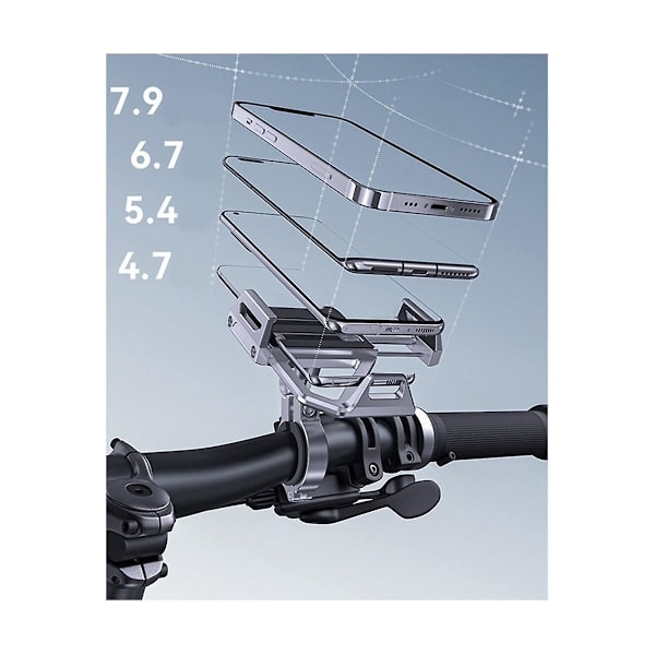 Mobiltelefonramme i aluminiumslegering, stødsikker, til elektrisk motorcykel, navigation, universalcykel