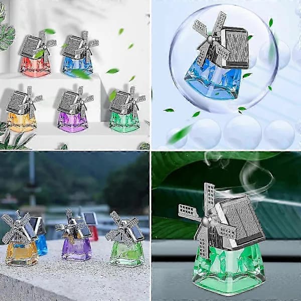 Aromaterapi Diffuser Luftfrisker Solcelledrevet Roterende Eterisk Olje Diffuser