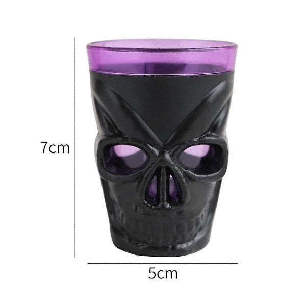 CASA 12 stk./sæt Halloween Lysende Vinglas Atmosfære Rekvisitter Horror Skelet Vinglas LED Elektronisk