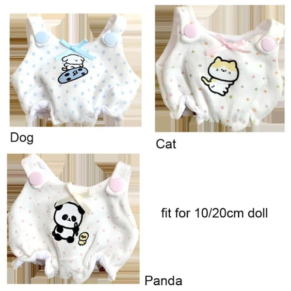 10/20cm Dockkläder Jumpsuits Kostym PANDA-10CM PANDA-10CM panda-10cm