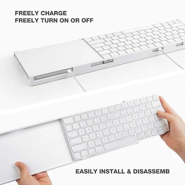 {ca}BESTAND Justerbart skrivebordsstativ for Apple Magic Trackpad 2/3/Magic Keyboard 2/3