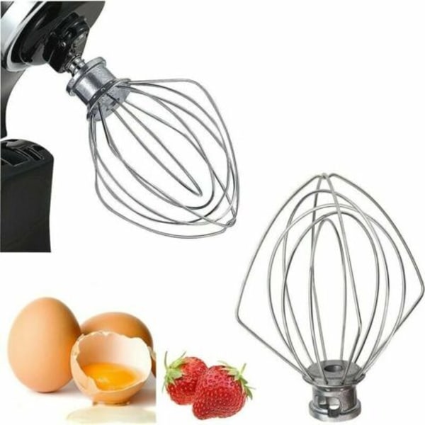 Rustfrit stål trådpisk kompatibel med KitchenAid K45WW WP9704329 KSM150 KSM160 K45 KSM90 Robot Tilbehør -DPZO.ca