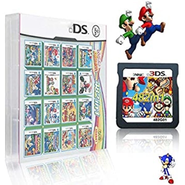 3DS NDS Pelikortti Yhdistelmäkortti 520 Yhdessä NDS Yhdistelmäkortti NDS Kasetti 208/482 SISÄÄN