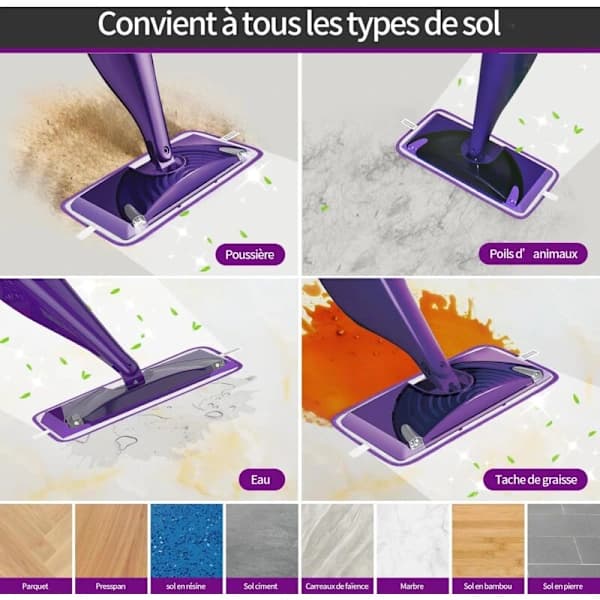 Genanvendelige Vaskbare Erstatningsmoppeklude til Swiffer WetJet Spray Mikrofibermopper - Maskinvaskbare
