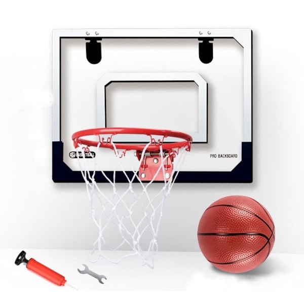 Minibasketkorg för barn och vuxna, inomhus minibasketkorg för väggdörr och sovrum, skrivbord med 1 basketboll.