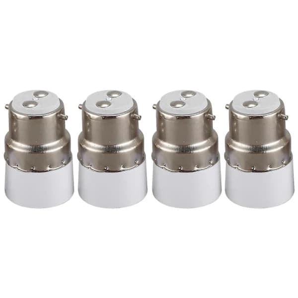 [CA] AC 220V B22 - E14 -lampun kanta-adapteri 4 kpl valkoinen
