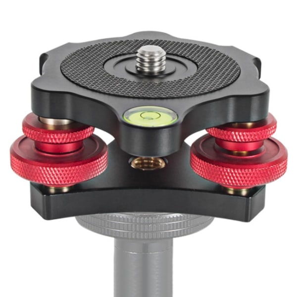 LP-64 Tri-hjul Præcisionsnivellator med Boblevandsniveau Tripod Nivelleringsbase med 3/8\" skruvehul, fremstillet af aluminiumslegering