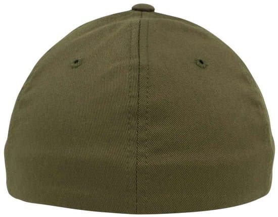 Flexfit Wooly Combed Keps för män och kvinnor, 63% polyester 34% bomull 3% elastan, Klassisk Flexfit Baseballkeps för urban vardagsbruk, Oliv, XXL